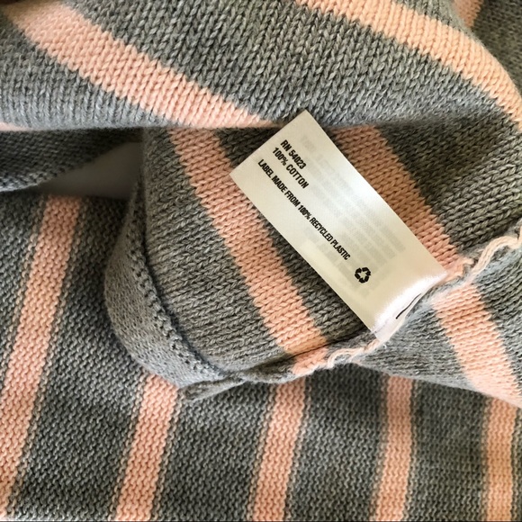 Grey && Blush Striped Knit Sweater Dress - Picture 3 of 3